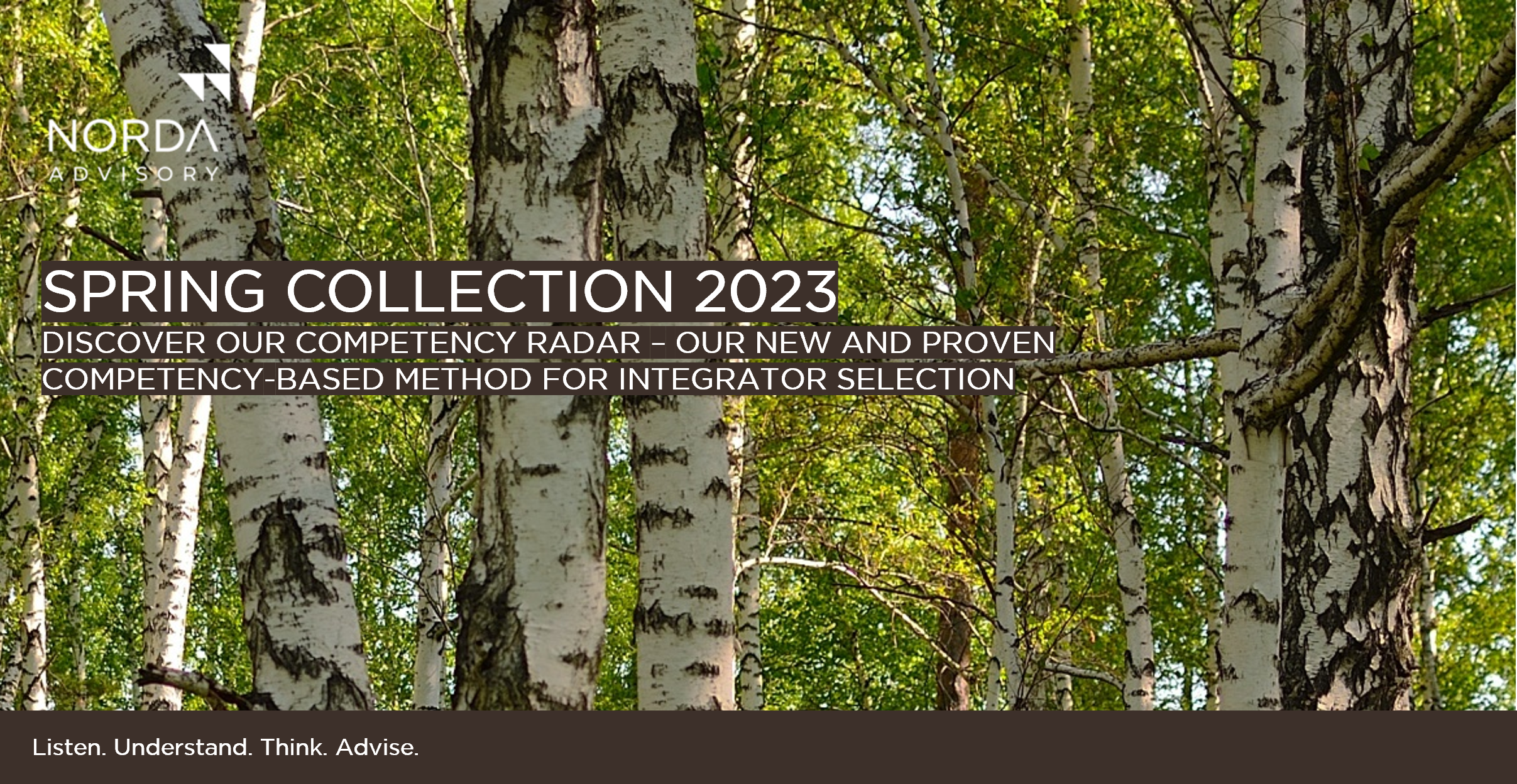 Spring 2023 Seasonal Collection „Competency Radar“ (Integrator Selection)